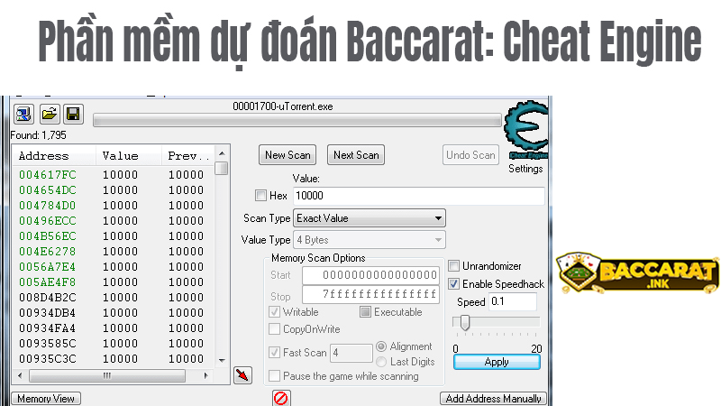 Hack Baccarat Cheat Engine