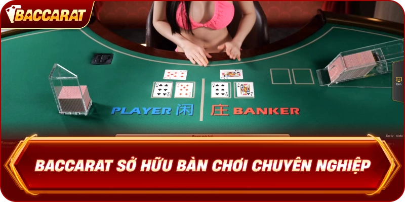 Baccarat  sở hữu bàn chơi chuyên nghiệp